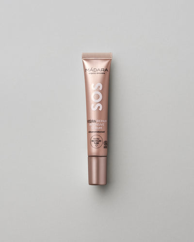 MÁDARA Organic Skincare sos hydra repair intensive serum travel size SM3021 15 serum product photo on plain background.