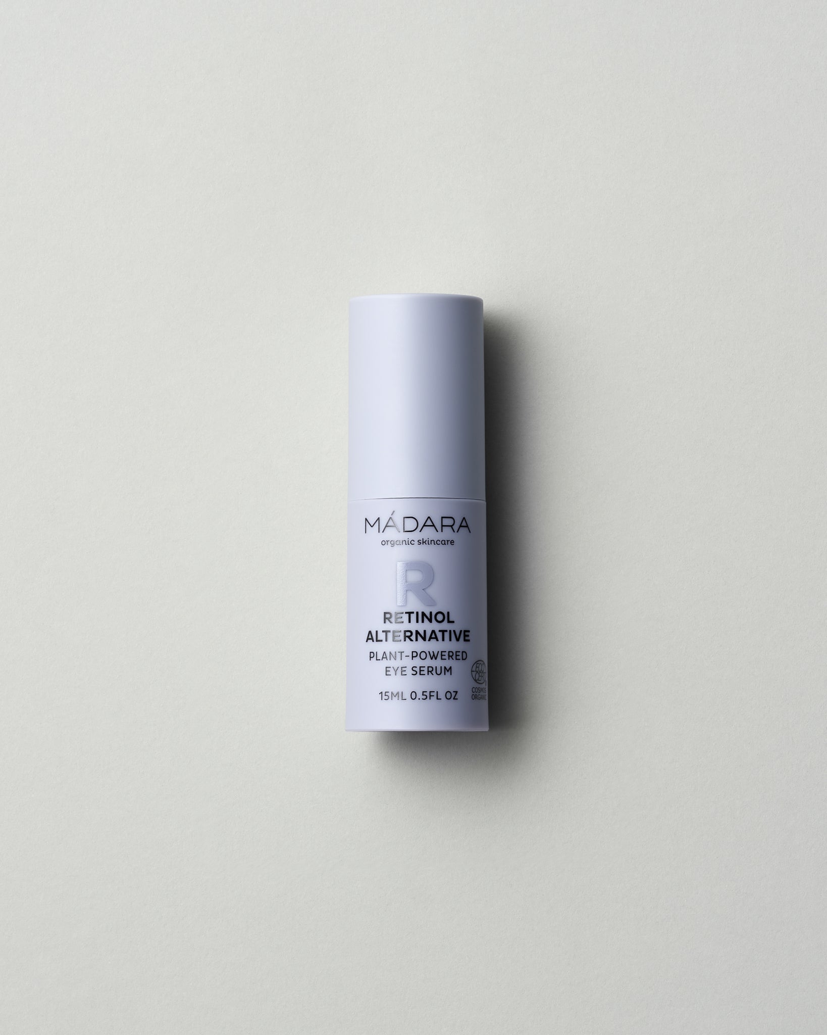 MÁDARA Organic Skincare plant powered eye serum A3365 serum product photo on plain background.